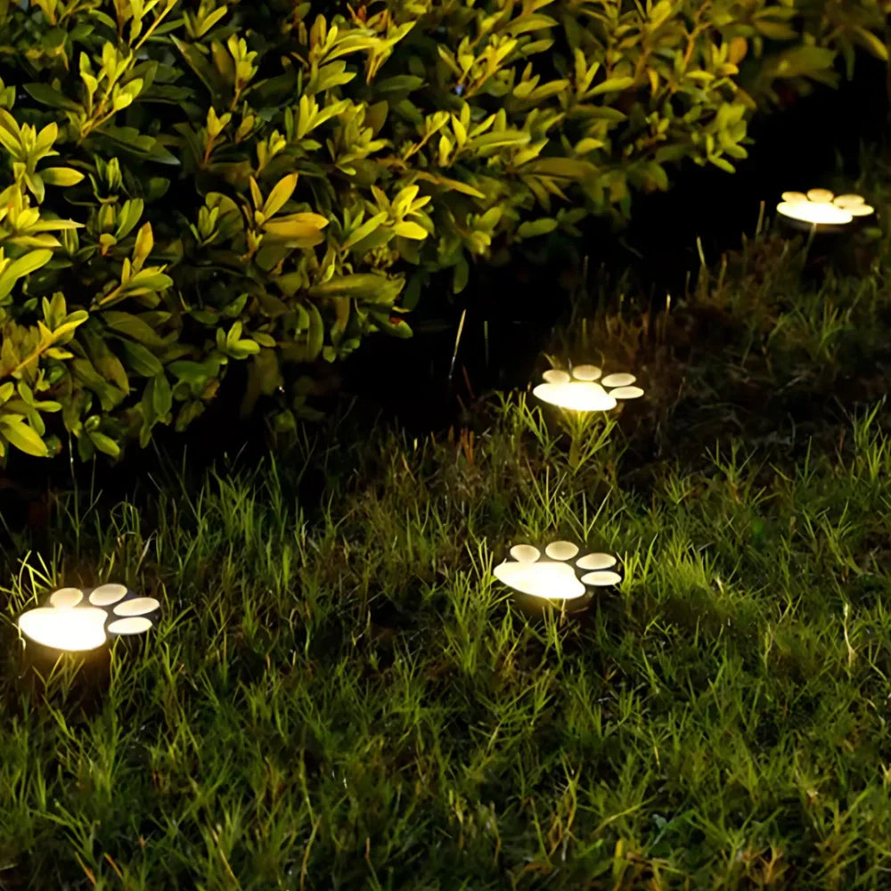 PawGlow Solar Path Lights - Auto On/Off, Waterproof Stakes