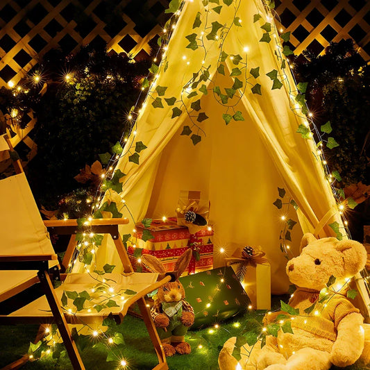 Garland Vine String Lights - Leaf Vine LED, Warm White