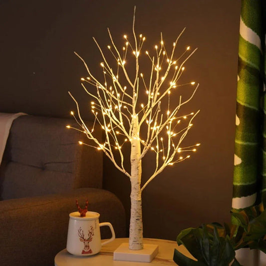 Nordic Birch Tree Light Lamp - LED Bonsai, Warm White