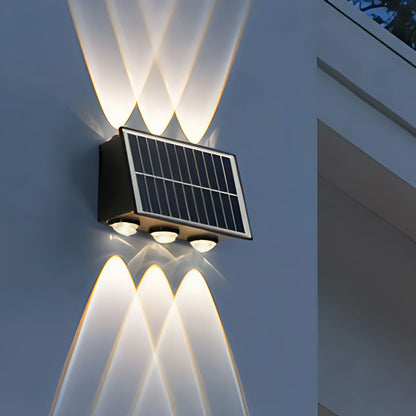 Solar Powered Wall Sconce – Dusk-to-Dawn LED, Warm/White, Waterproof