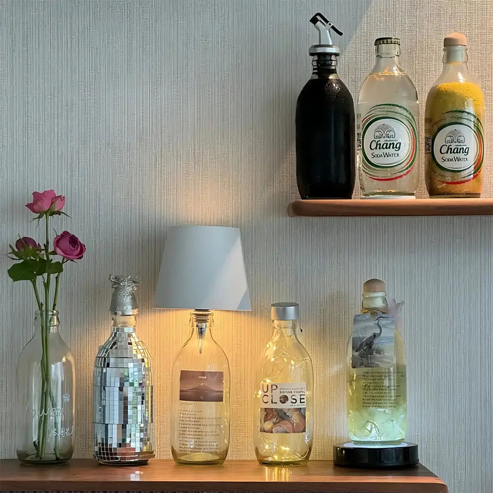 BottleGlow Bottle Lamp - Rechargeable LED Cap for Glass Bottles