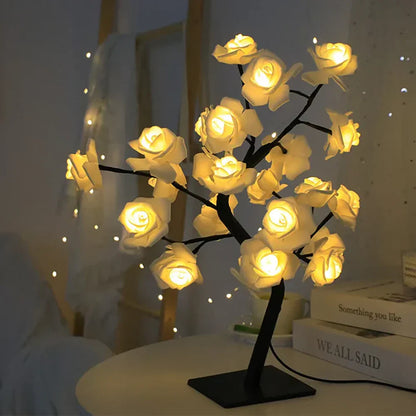 Rose Tree Lamp - LED Blossom Bonsai, Warm White