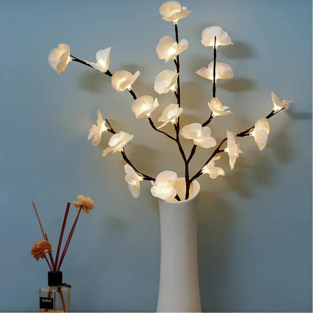 Lighted Flower Branches - LED Twig Lights, Warm White