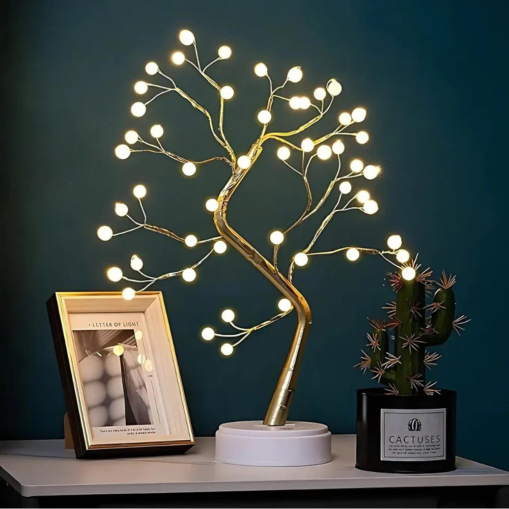 Fairy Light Tree Lamp - LED Bonsai Table Lamp, Warm White