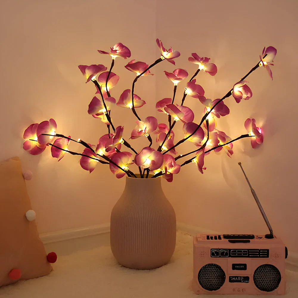 Lighted Flower Branches - LED Twig Lights, Warm White