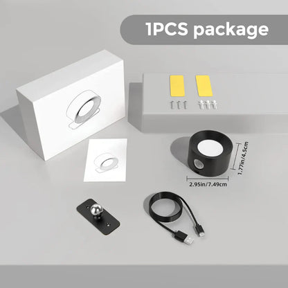 EasyStick Cordless Wall Lamp - Rechargeable LED, 360° Rotatable