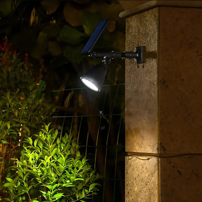 Solar Powered Garden Spotlight - RGB Modes, Wall/Stake Mount