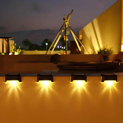 Solar Step Lights Pack - Dusk-to-Dawn, Warm Glow, No-Wiring