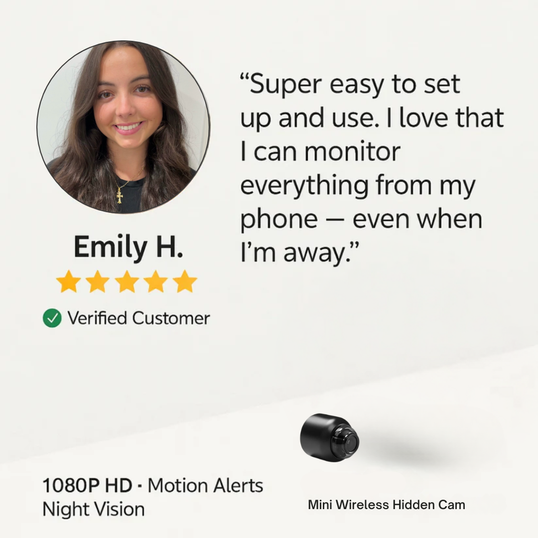 Tech Mini Wireless Hidden Camera and Audio - Tiny Surveillance