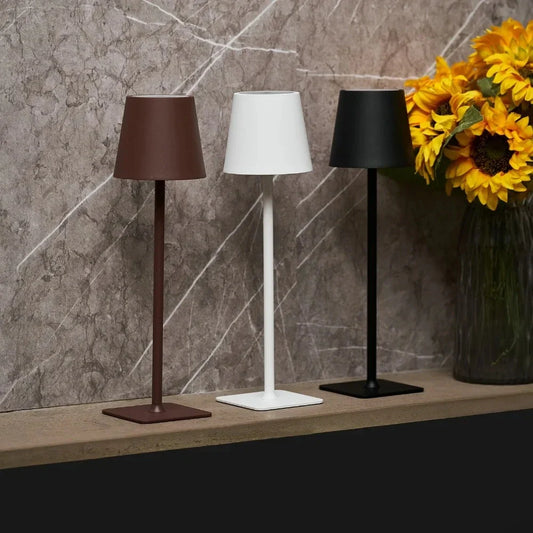 Tall Dimmable Table Lamp - Rechargeable LED, Indoor/Outdoor