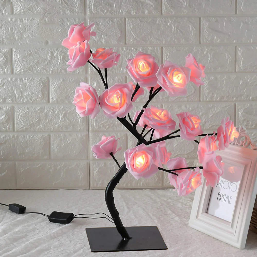 Rose Tree Lamp - LED Blossom Bonsai, Warm White