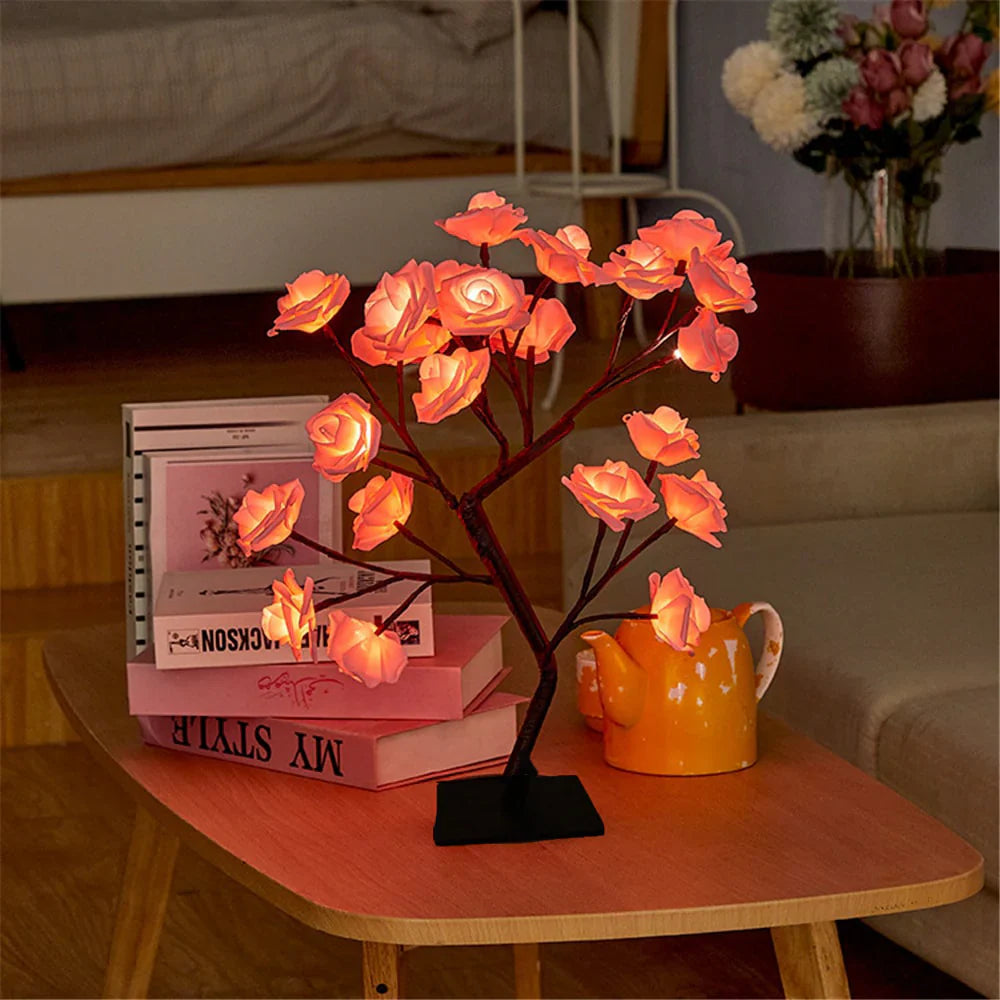 Rose Tree Lamp - LED Blossom Bonsai, Warm White