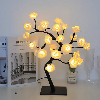 Rose Tree Lamp - LED Blossom Bonsai, Warm White