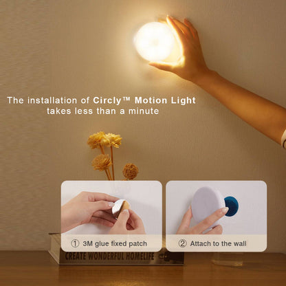 Circly Motion Sensor Night Light - Magnetic Mount, Battery/USB