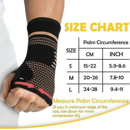 CopperRelief Wrist & Hand Brace - Pain Support Sleeve