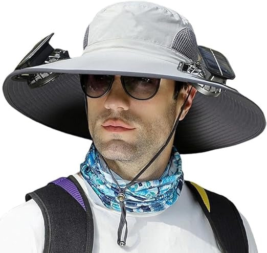 BreezeShade Cooling Sun Hat with Solar Fans