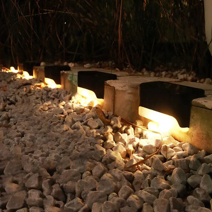 Solar Step Lights Pack - Dusk-to-Dawn, Warm Glow, No-Wiring