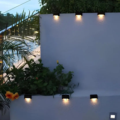 Solar Step Lights Pack - Dusk-to-Dawn, Warm Glow, No-Wiring