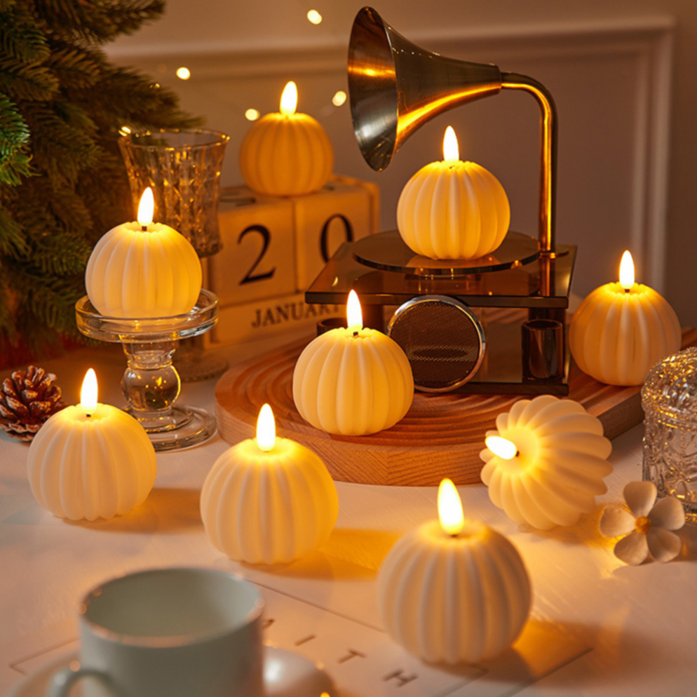 Flameless Block LED Candles - LED Set, Remote & Timer