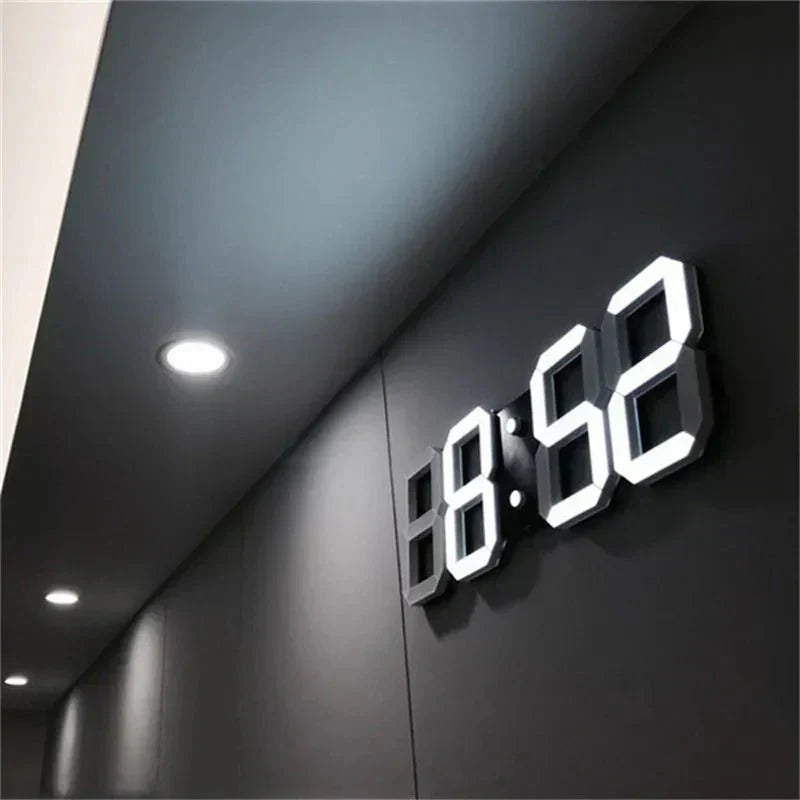 3D Modern LED Digital Wall Clock - Stylish Wall Decor
