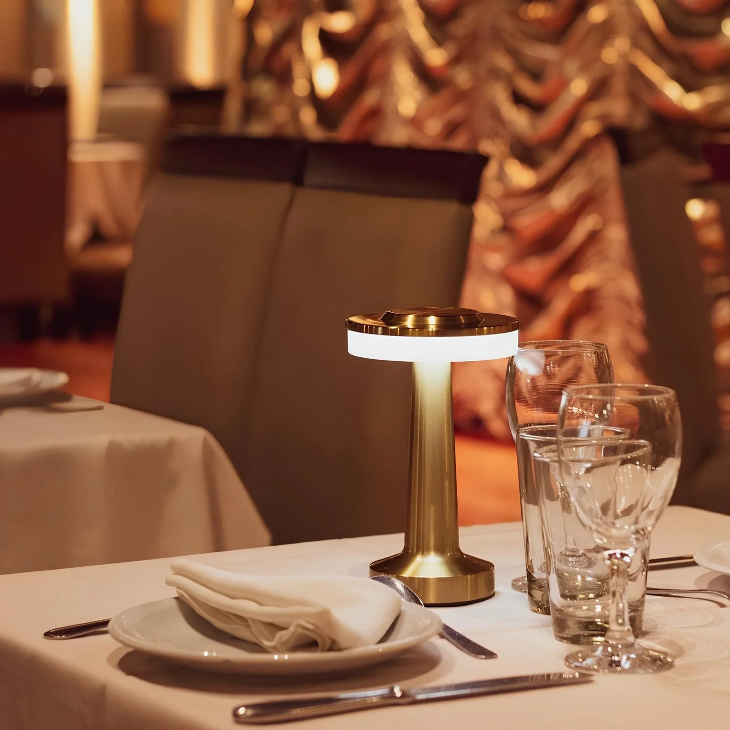 Retro Bar Table Lamp - Rechargeable LED, Touch Dimming