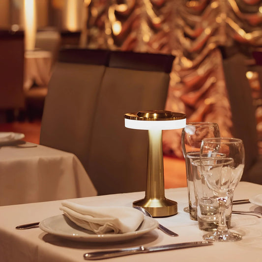 Retro Bar Table Lamp - Rechargeable LED, Touch Dimming