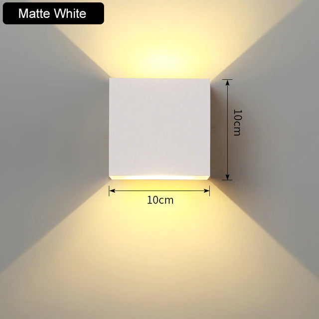 Elegant Cube Wall Light Sconce - Up/Down LED Accent Light