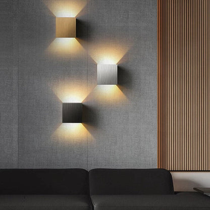 Elegant Cube Wall Light Sconce - Up/Down LED Accent Light