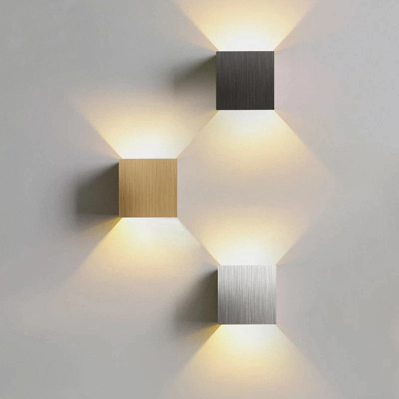 Elegant Cube Wall Light Sconce - Up/Down LED Accent Light