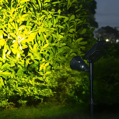 Solar Powered Garden Spotlight - RGB Modes, Wall/Stake Mount