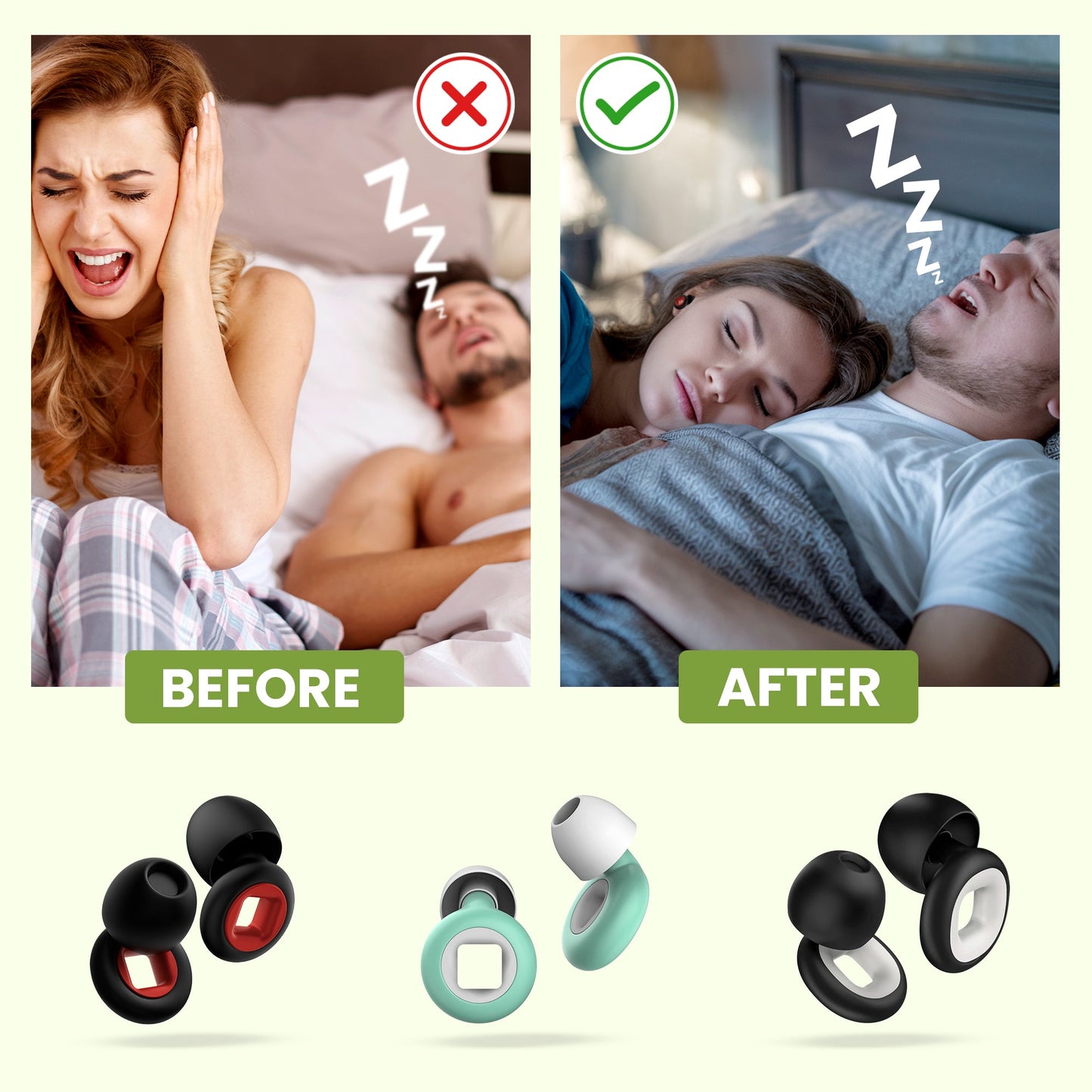 SilentSleep Snoring Noise Cancellation Plugs