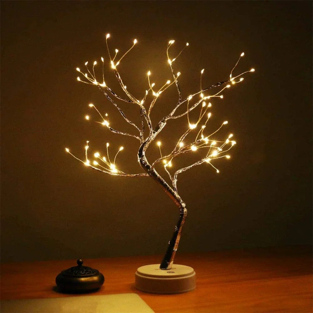 Fairy Light Tree Lamp - LED Bonsai Table Lamp, Warm White