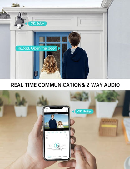 Security Light Bulb Camera - 360° Surveillance, 2-Way Audio, Easy Installation