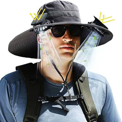 BreezeShade Cooling Sun Hat with Solar Fans