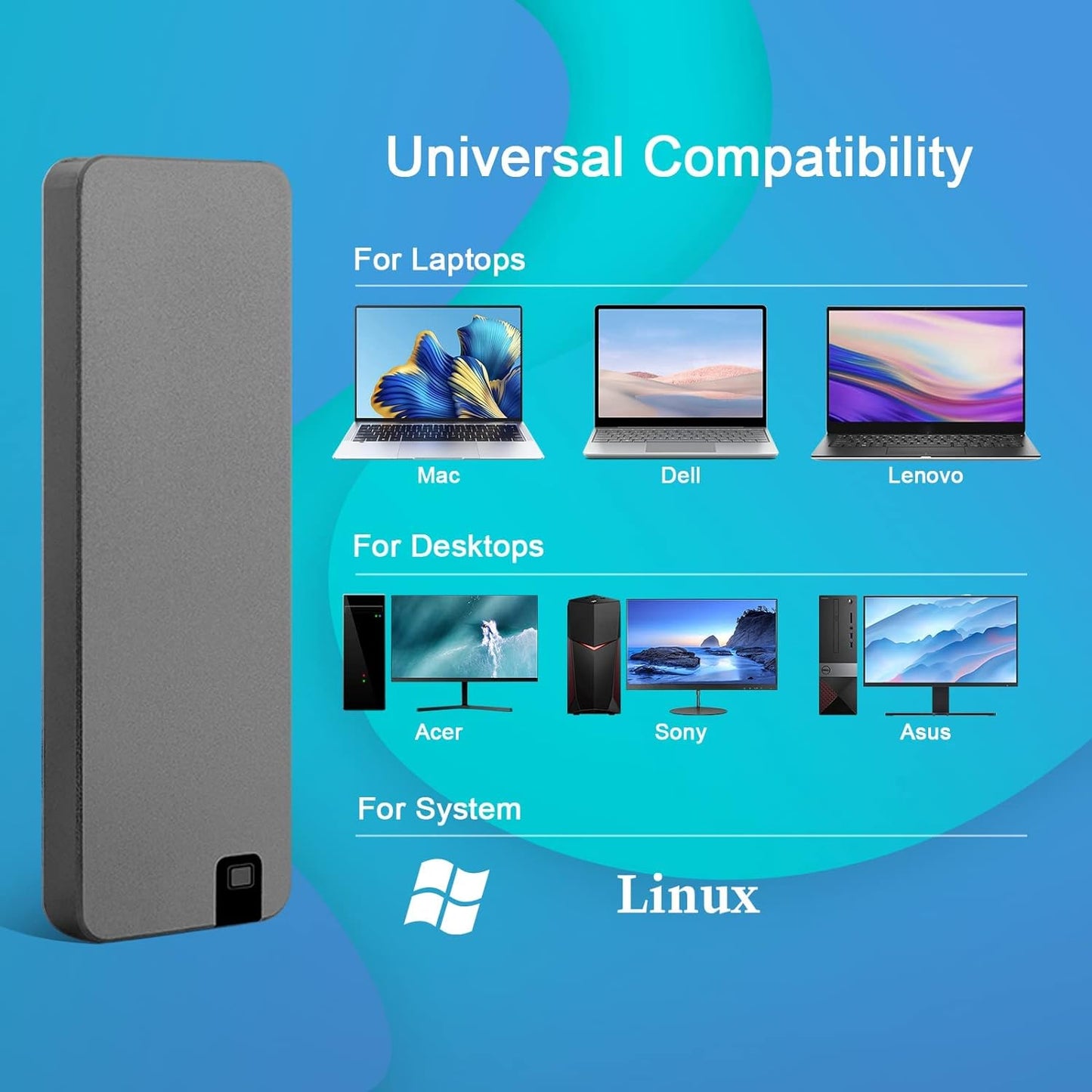 LiteDrive Portable External Hard Drive SSD