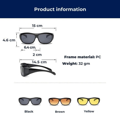 DriveBright Night Driving Clarity Glasses | Anti-Glare Glasses - UV Protection