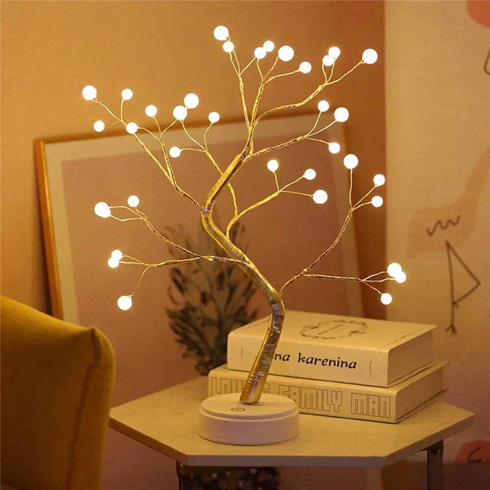 Fairy Light Tree Lamp - LED Bonsai Table Lamp, Warm White