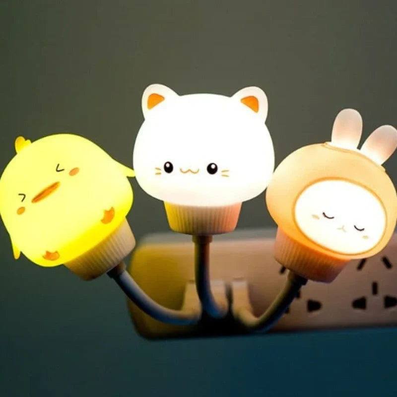 Cutely Animal Kids Night Light - Soft LED, Kids Room Lamp