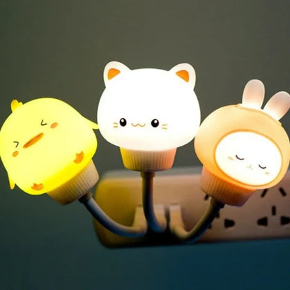 Cutely Animal Kids Night Light - Soft LED, Kids Room Lamp