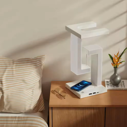 Aetherlight Wireless Charger Lamp - LED Desk Light, Qi-Compatible