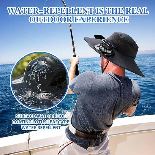 BreezeShade Cooling Sun Hat with Solar Fans