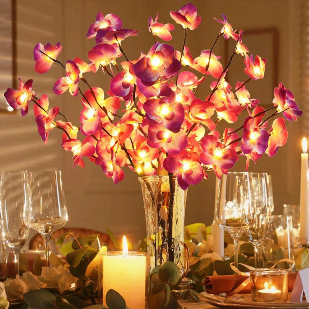 Lighted Flower Branches - LED Twig Lights, Warm White