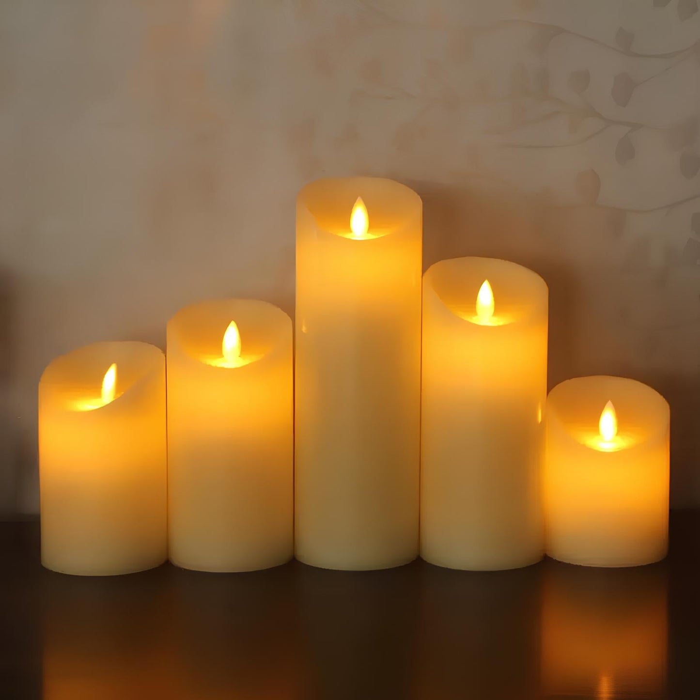 Flameless Block LED Candles - LED Set, Remote & Timer