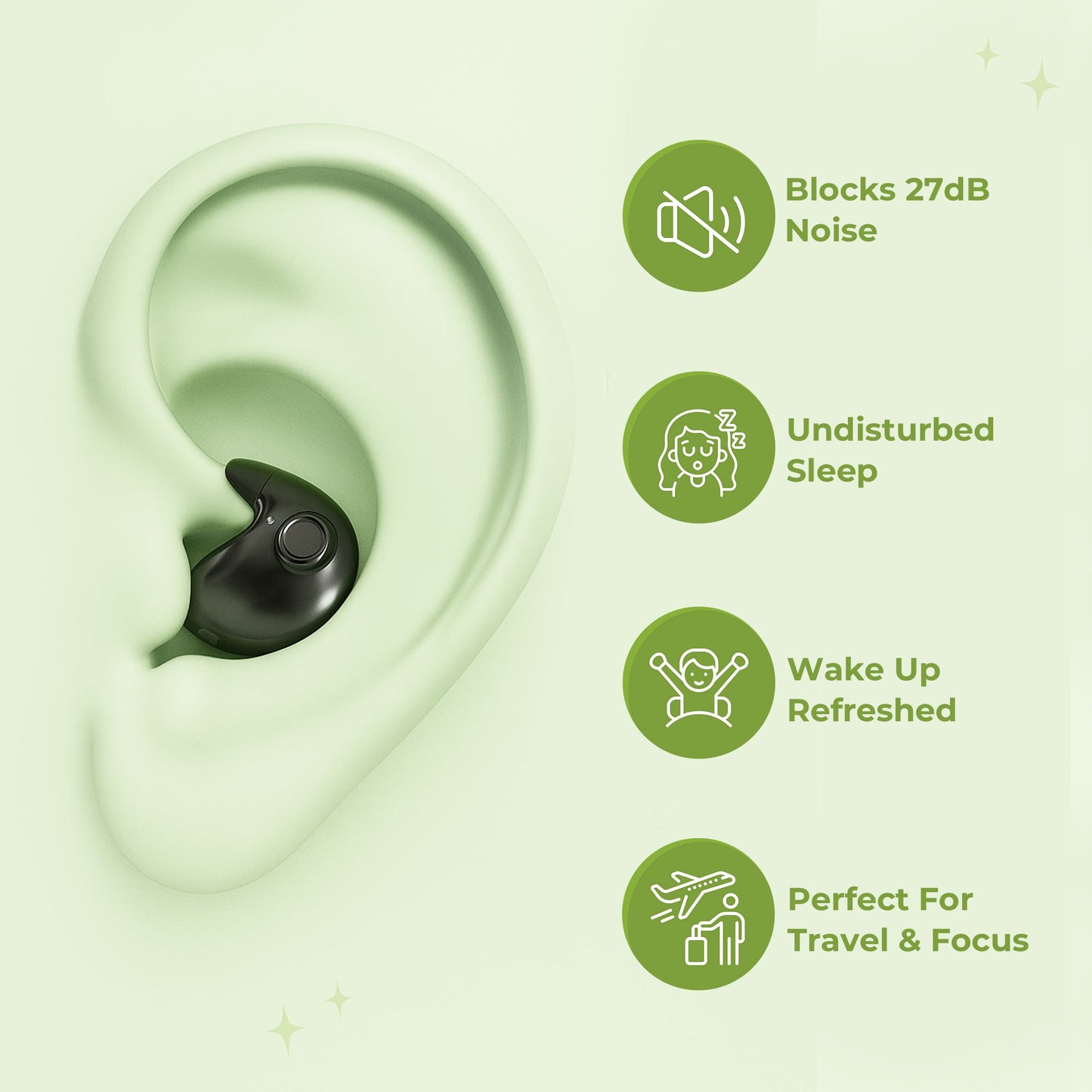 Sleep Headphones - Sleep Earbuds for Side Sleepers & Sound Reduction