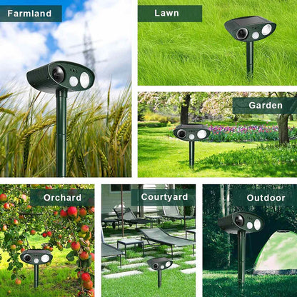 Solar-Powered Ultrasonic Deer Repeller - Effective Deer Deterrent for Gardens & Yards