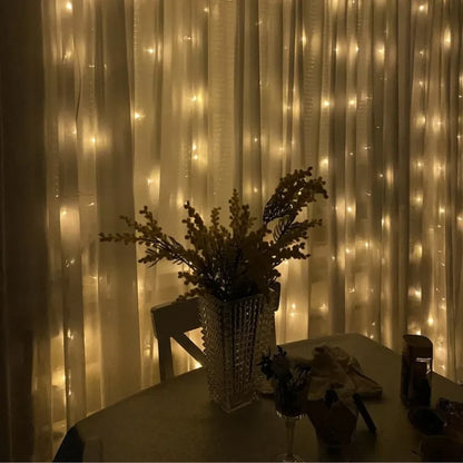 Fairy Curtain String Lights - Warm LED Curtain, Indoor/Outdoor