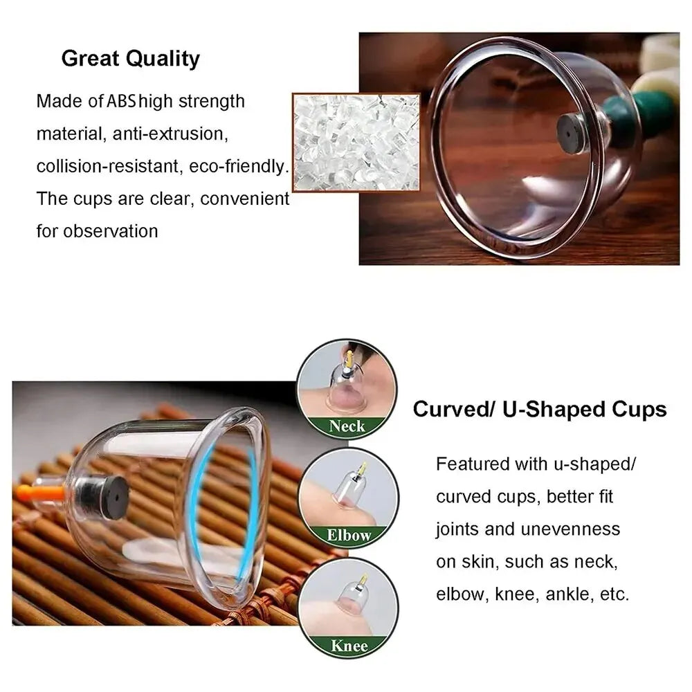 32-Glass Vacuum Cupping Set - Full Body Massage Kit