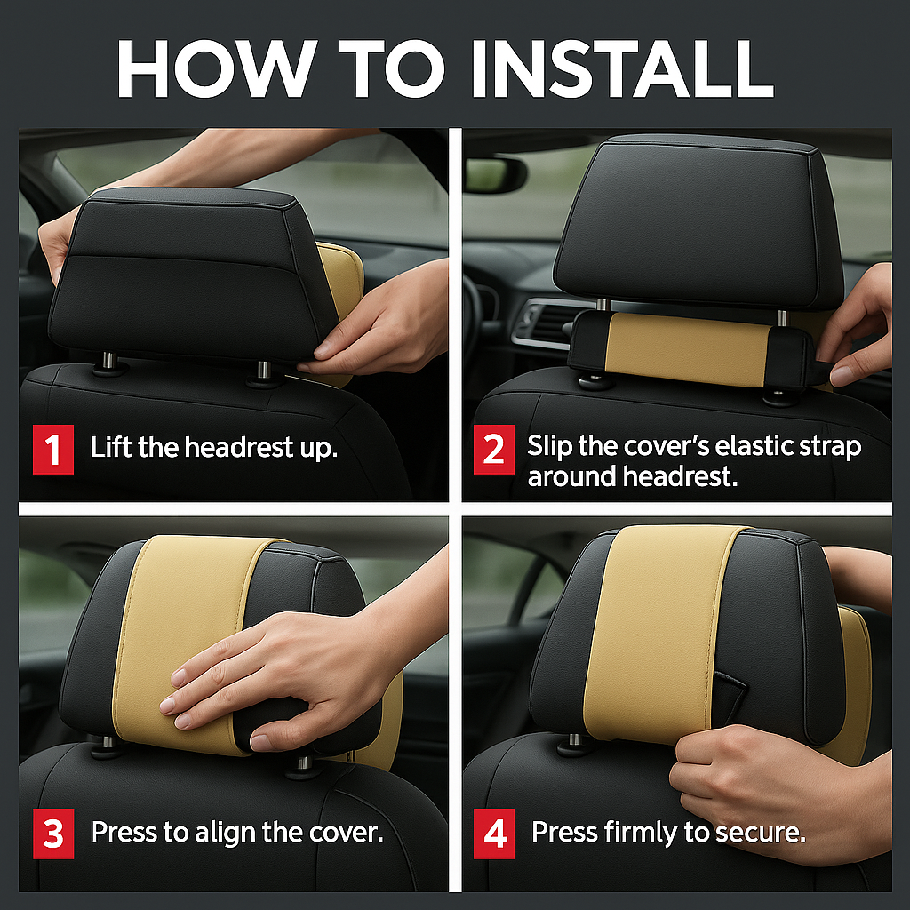 ComfyCruise Car Neck Pillow Headrest - Ergonomic Neck Support