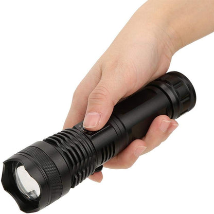 BeamMax LED Flashlight - High Lumen, Zoomable, Rechargeable