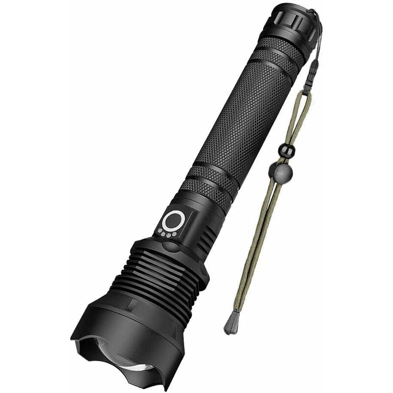 BeamMax LED Flashlight - High Lumen, Zoomable, Rechargeable